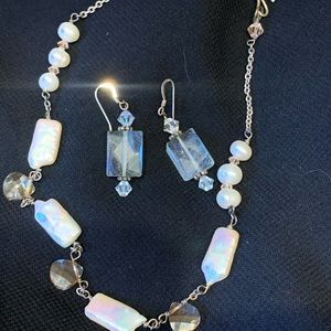 Beautiful handmade necklace & earring set.